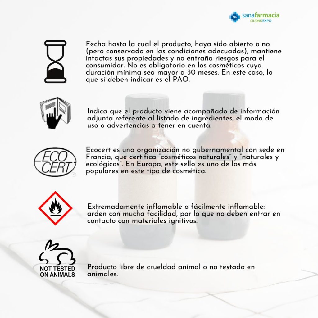 descripcion etiquetas cosmeticos